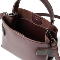 Brunello Cucinelli Essence Small Leather Handbag - Bordeaux