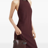 Brunello Cucinelli Essence Small Leather Handbag - Bordeaux