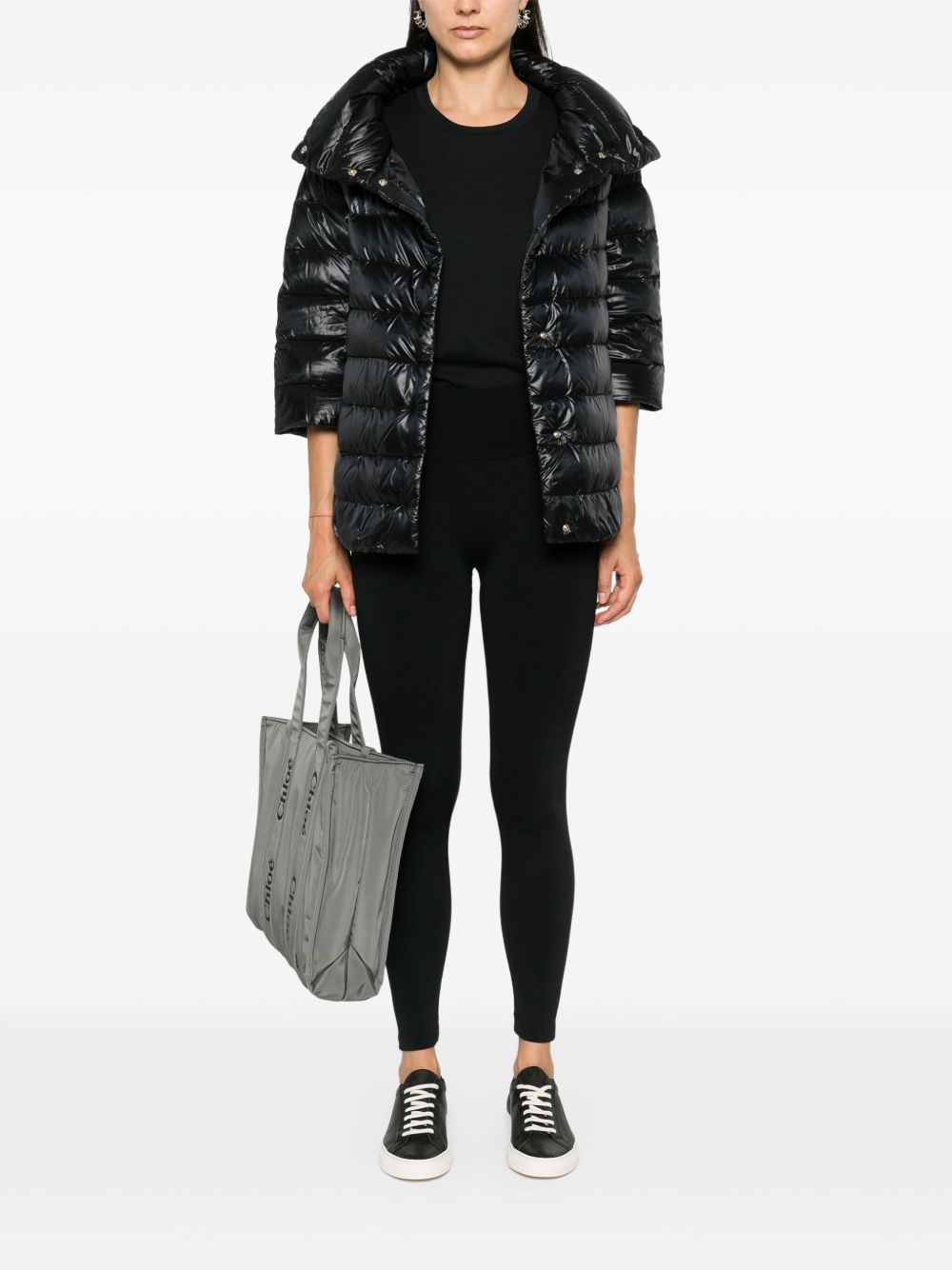 Herno Aminta Nylon Cape - Black