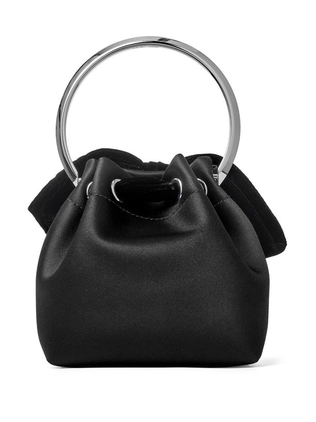 Jimmy Choo Bon Bon Leather Bucket Bag - Black