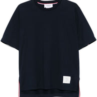 Thom Browne Oversized Cotton T-shirt - Blue