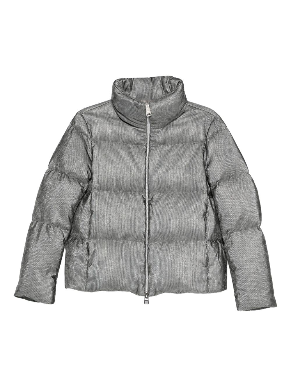 Herno Velvet Short Down Jacket Light Grey