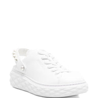 Jimmy Choo Maxi Pearl Leather Sneakers - White