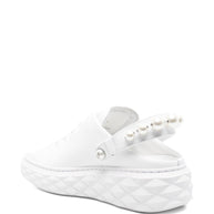 Jimmy Choo Maxi Pearl Leather Sneakers - White