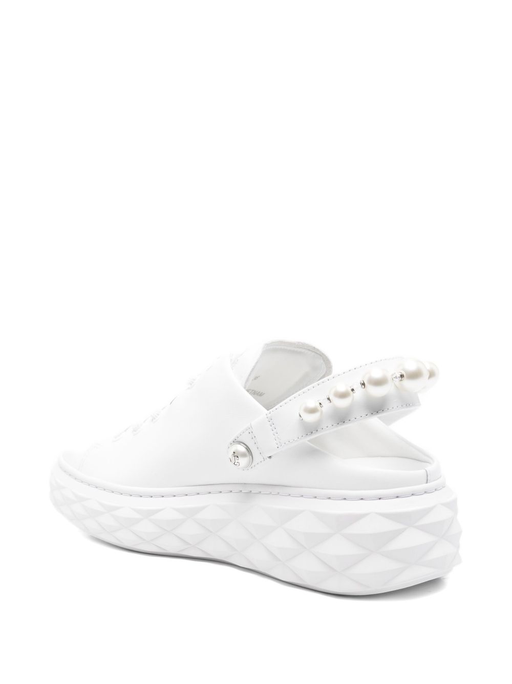 Jimmy Choo Maxi Pearl Leather Sneakers - White