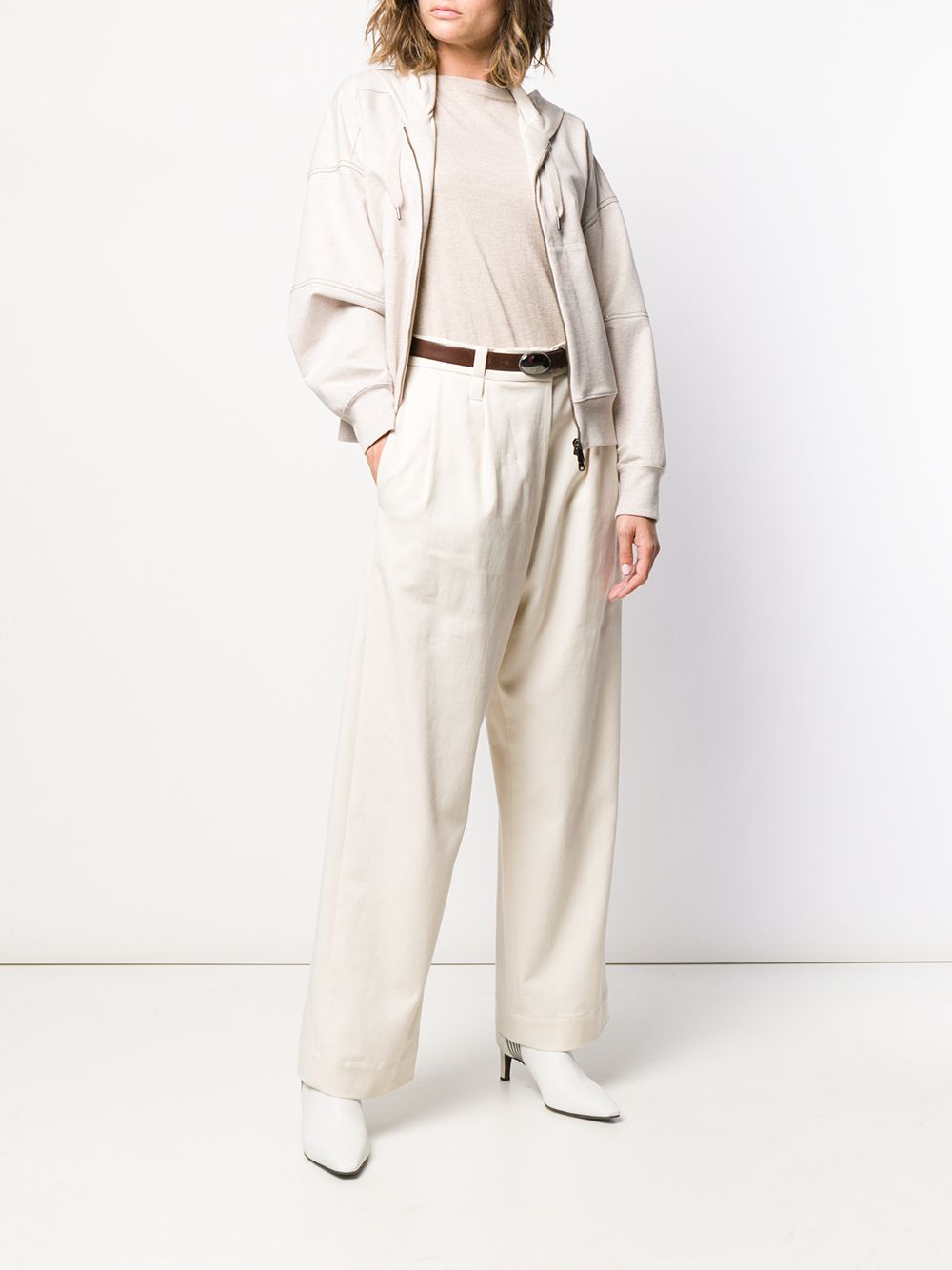 Brunello Cucinelli Cashmere And Silk T-shirt - Beige