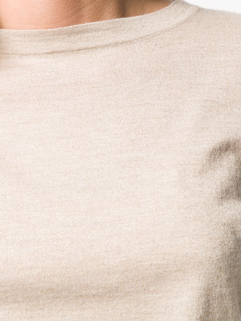 Brunello Cucinelli Cashmere And Silk T-shirt - Beige