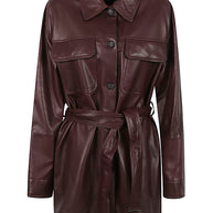 Brunello Cucinelli Belted Leather Jacket