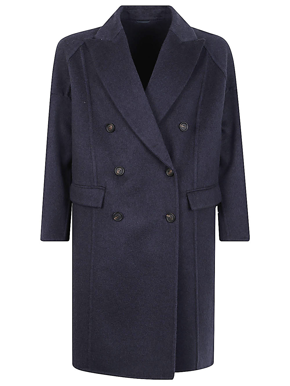 Brunello Cucinelli Double-breasted Long-sleeve Coat