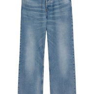 Ami Paris Wide Leg Denim Jeans - Clear Blue