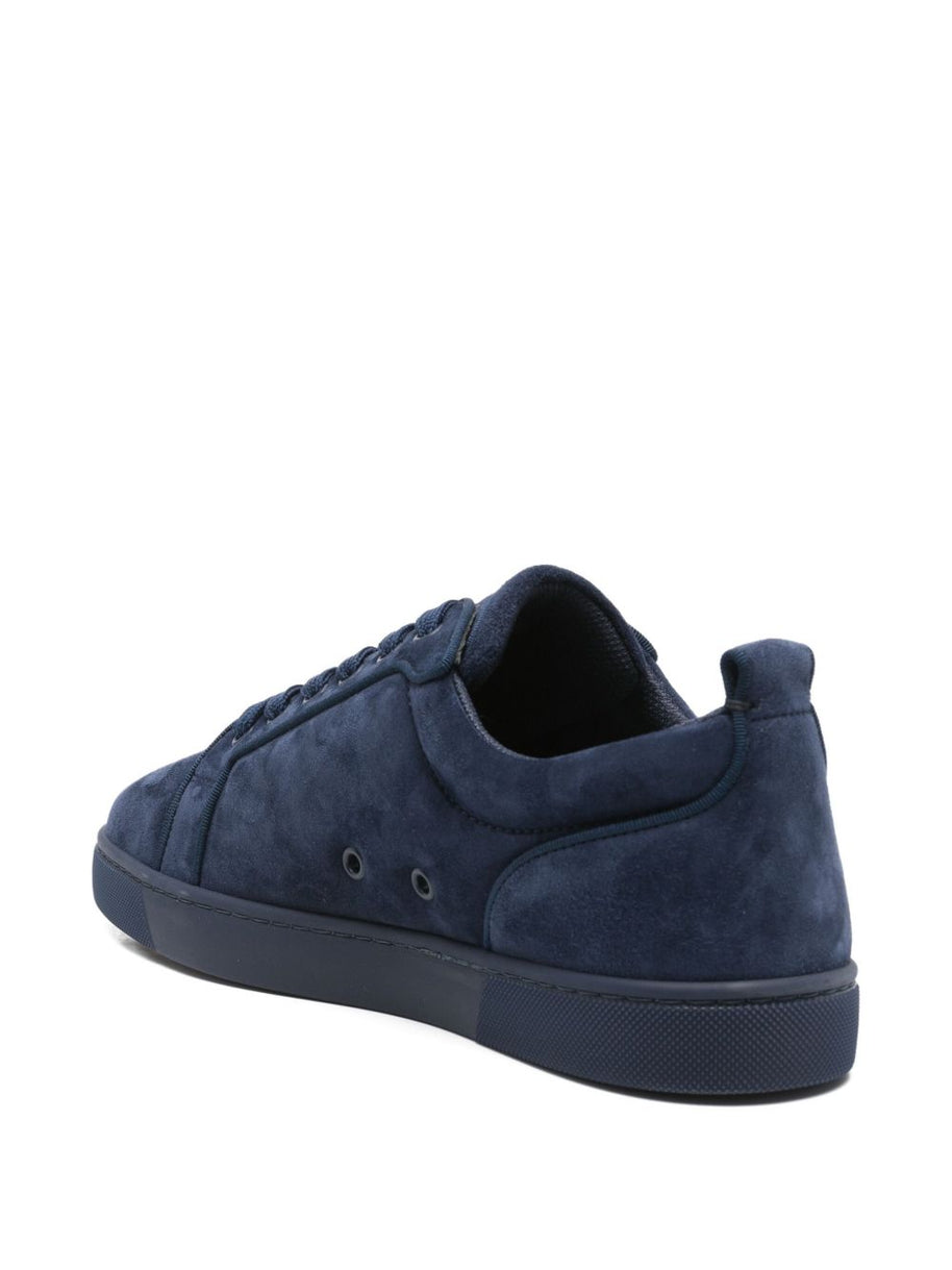 Christian Louboutin Louis Junior Velvet Sneakers -blue