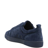 Christian Louboutin Louis Junior Velvet Sneakers -blue