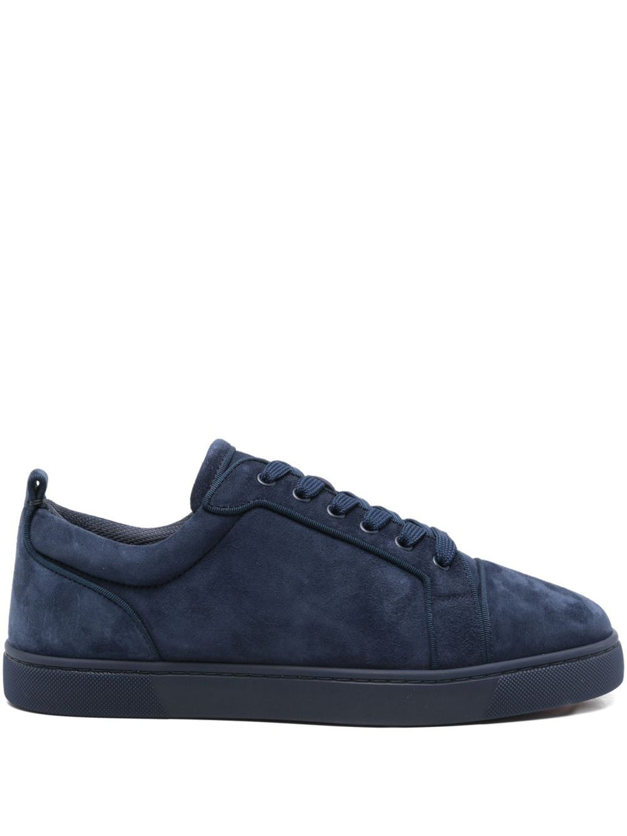 Christian Louboutin Louis Junior Velvet Sneakers -blue