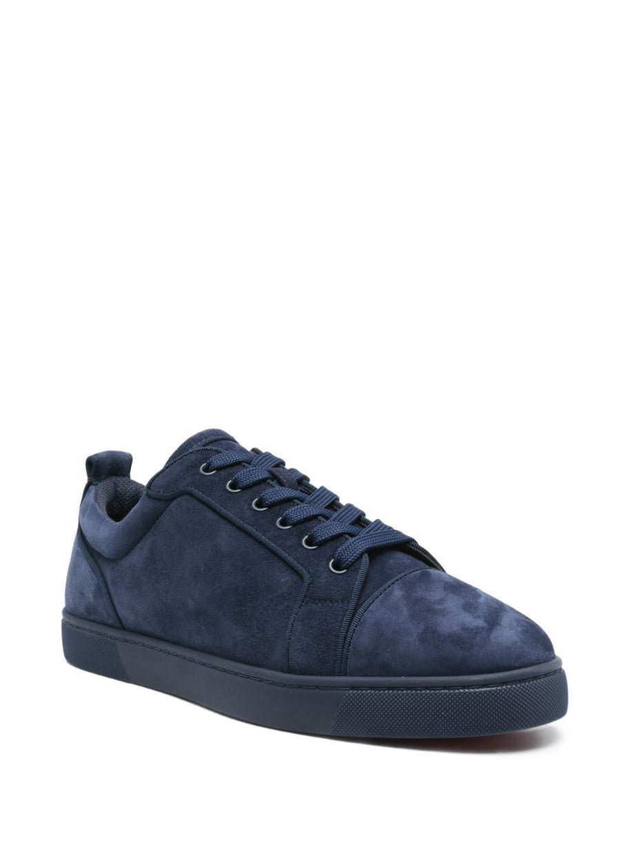 Christian Louboutin Louis Junior Velvet Sneakers -blue