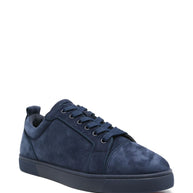Christian Louboutin Louis Junior Velvet Sneakers -blue