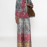 Pierre Louis Mascia Printed Silk Trousers - MultiColour