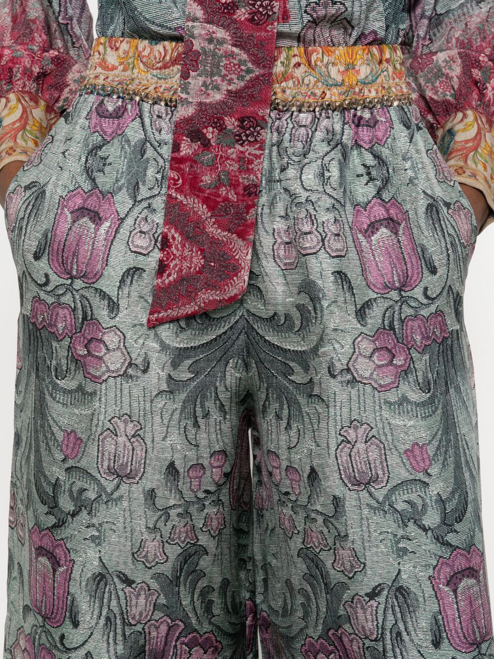 Pierre Louis Mascia Printed Silk Trousers - MultiColour