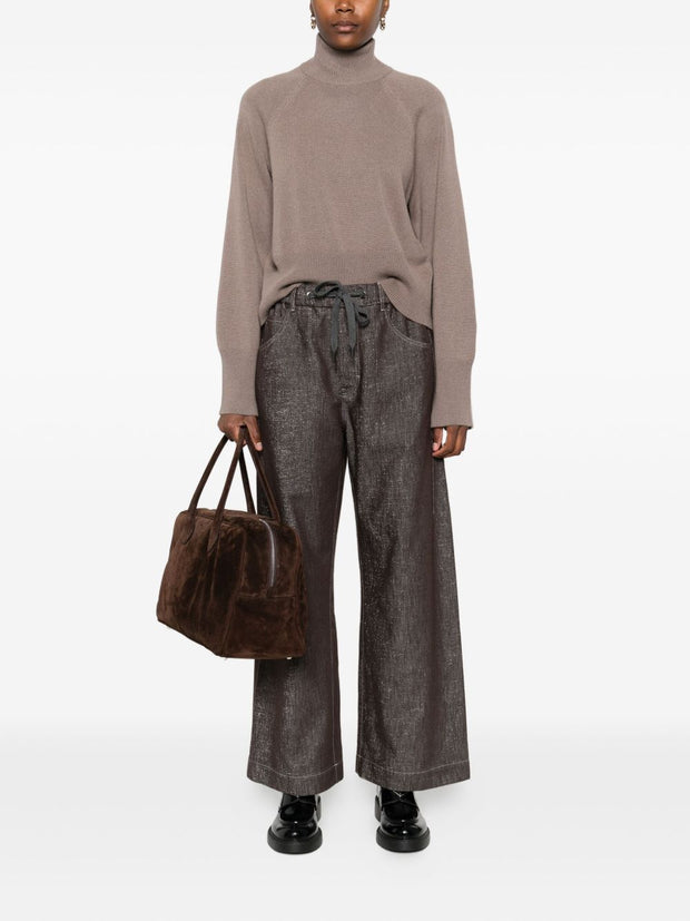 Brunello Cucinelli Wool Turtle-neck Sweater - Dove Grey