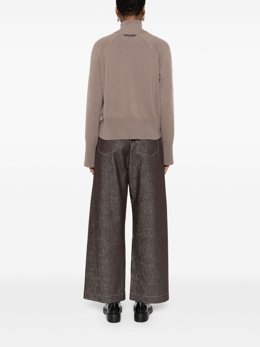 Brunello Cucinelli Wool Turtle-neck Sweater - Dove Grey
