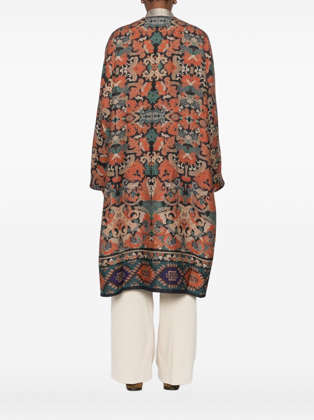 Pierre Louis Mascia Wool Kimono - Brown