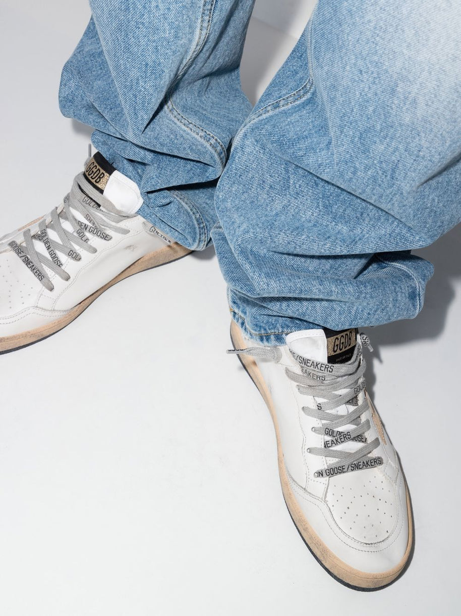 Golden Goose Ball Star Leather Sneakers - Golden