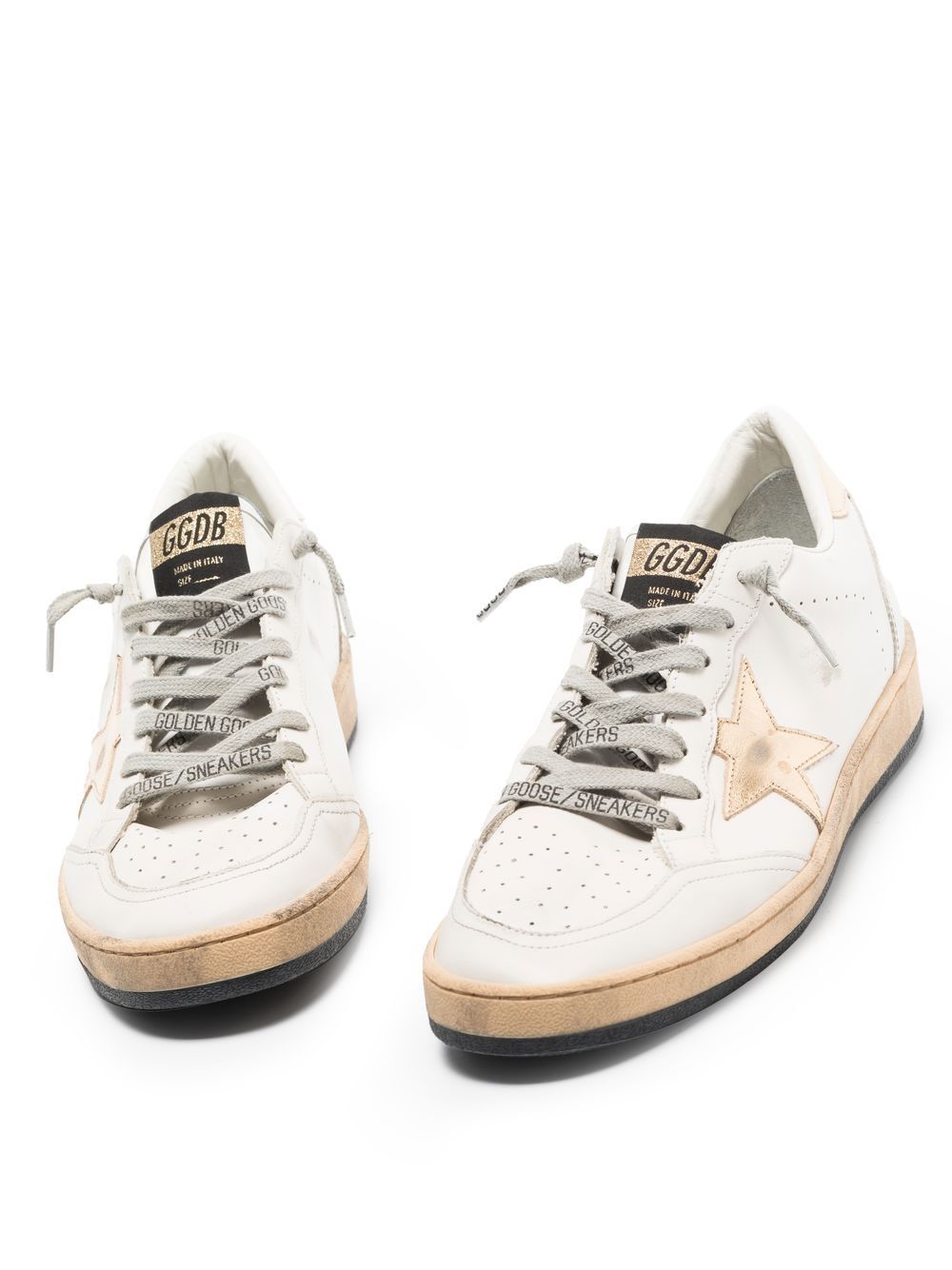 Golden Goose Ball Star Leather Sneakers - Golden