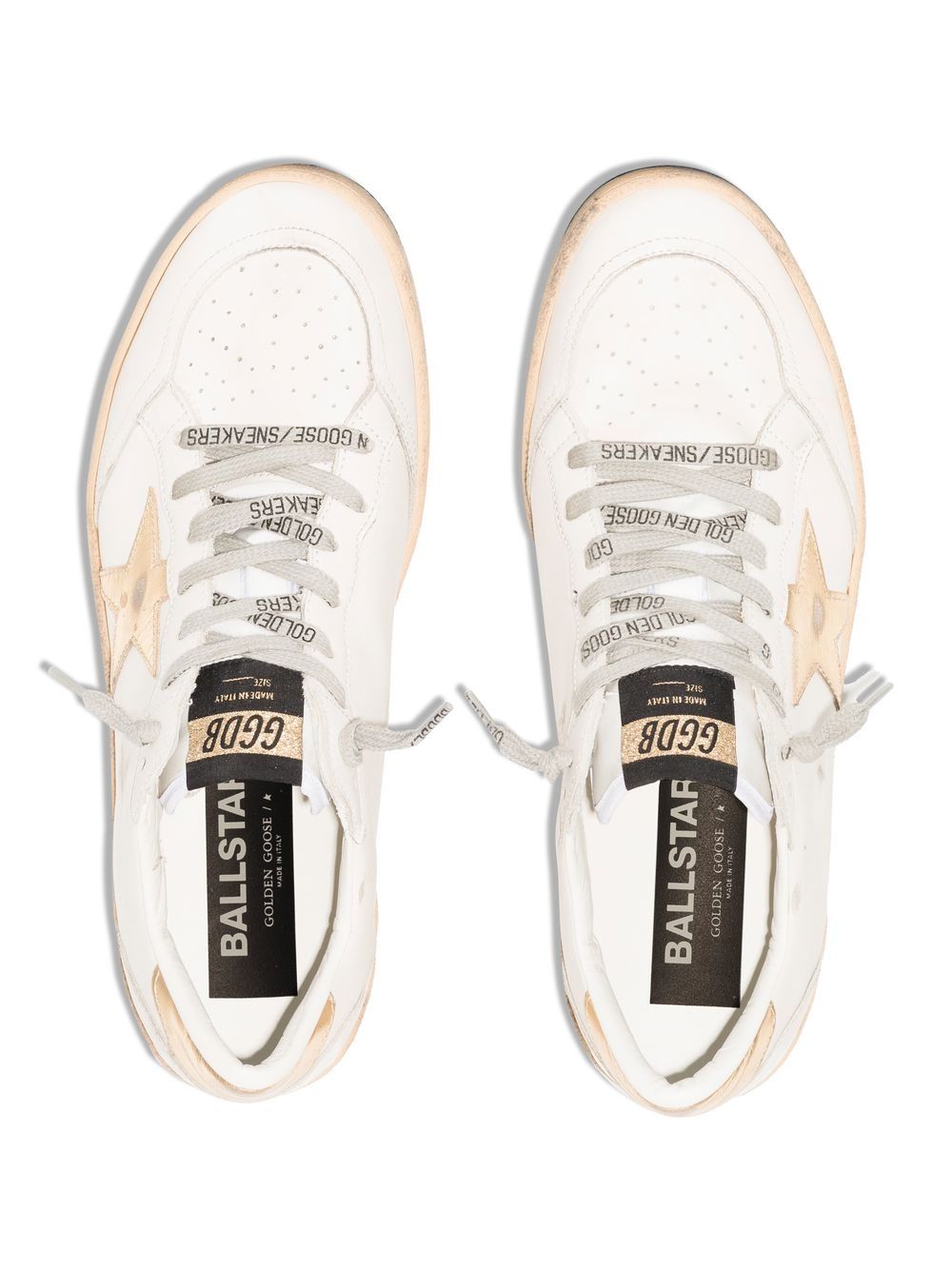 Golden Goose Ball Star Leather Sneakers - Golden