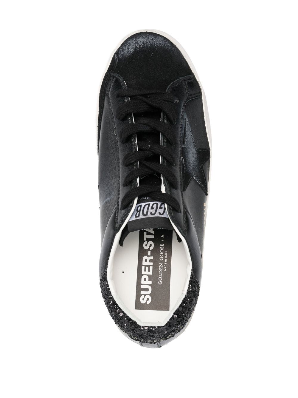 Golden Goose Super-Star Leather Sneakers - Black