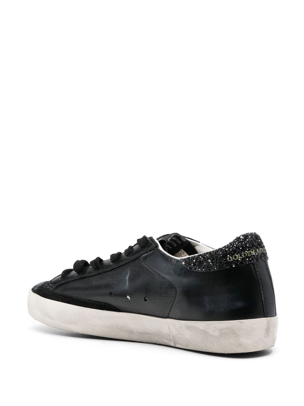 Golden Goose Super-Star Leather Sneakers - Black