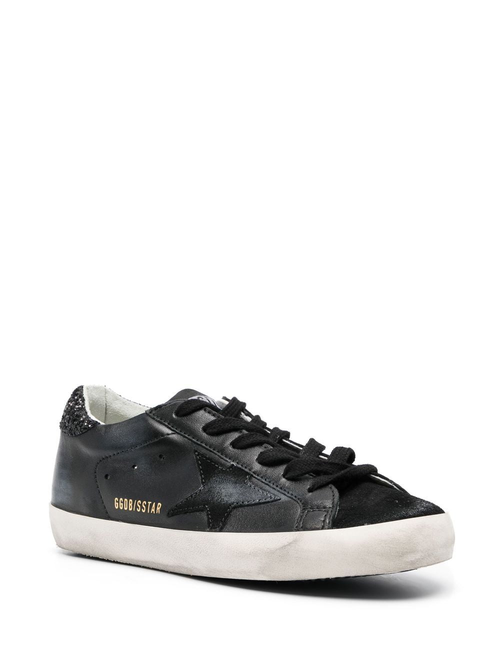 Golden Goose Super-Star Leather Sneakers - Black