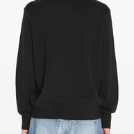 Ami Paris Ami De Coeur Wool Sweater - Black