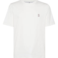 Brunello Cucinelli Logo Cotton T-shirt - White