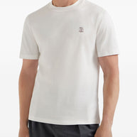 Brunello Cucinelli Logo Cotton T-shirt - White