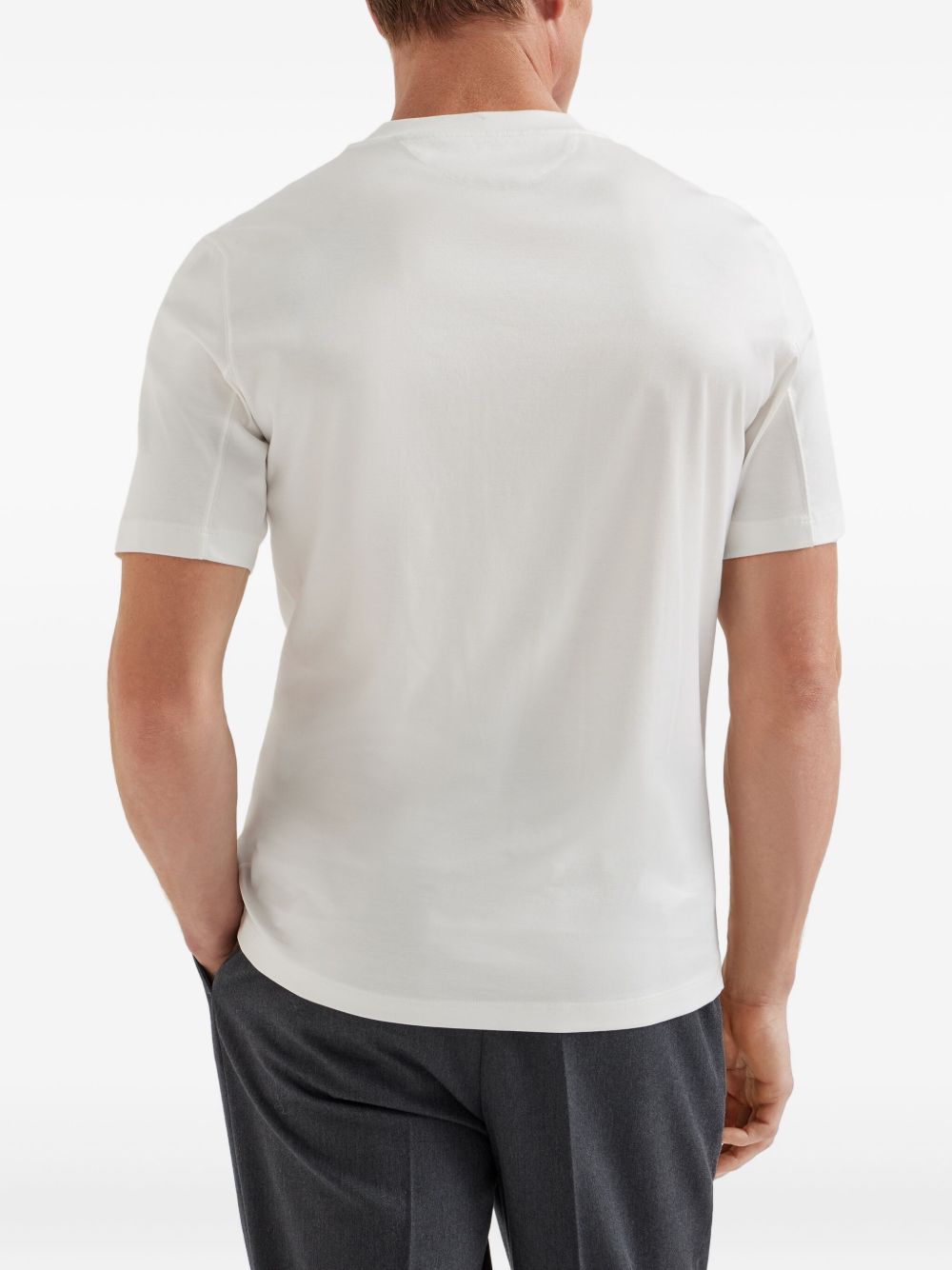 Brunello Cucinelli Logo Cotton T-shirt - White