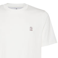 Brunello Cucinelli Logo Cotton T-shirt - White