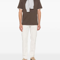 Brunello Cucinelli Chino Cotton Trousers - Grey