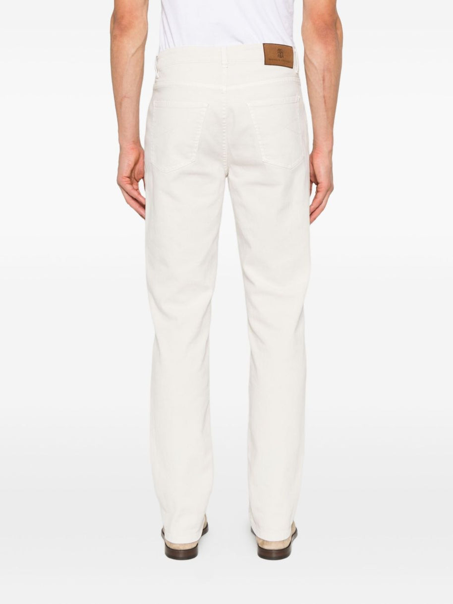 Brunello Cucinelli Chino Cotton Trousers - Grey