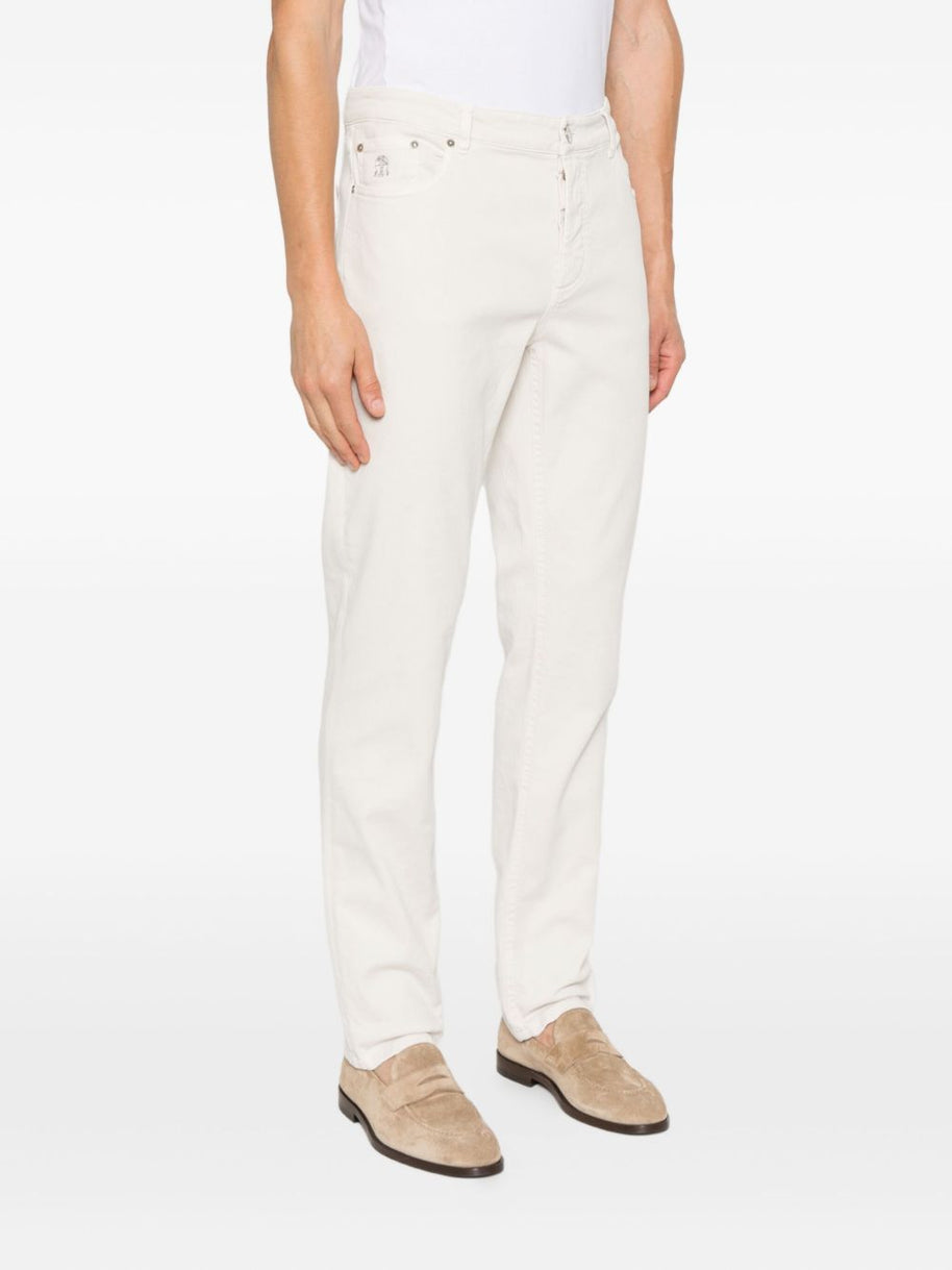 Brunello Cucinelli Chino Cotton Trousers - Grey