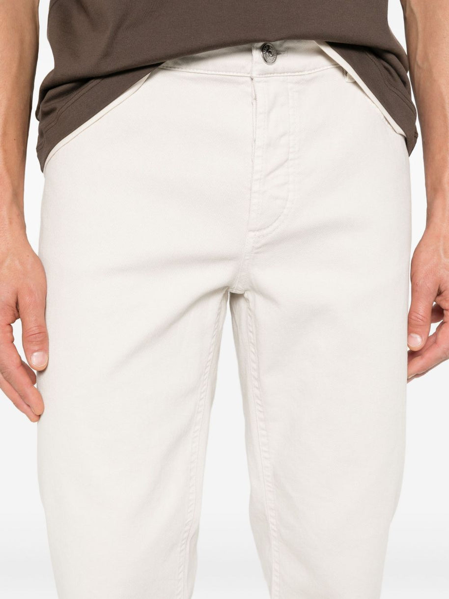 Brunello Cucinelli Chino Cotton Trousers - Grey