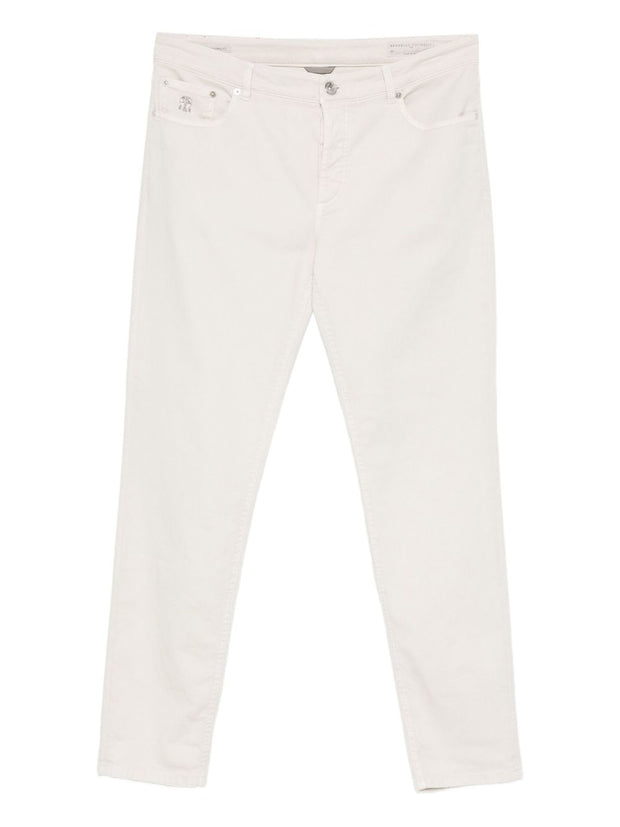 Brunello Cucinelli Chino Cotton Trousers - Grey