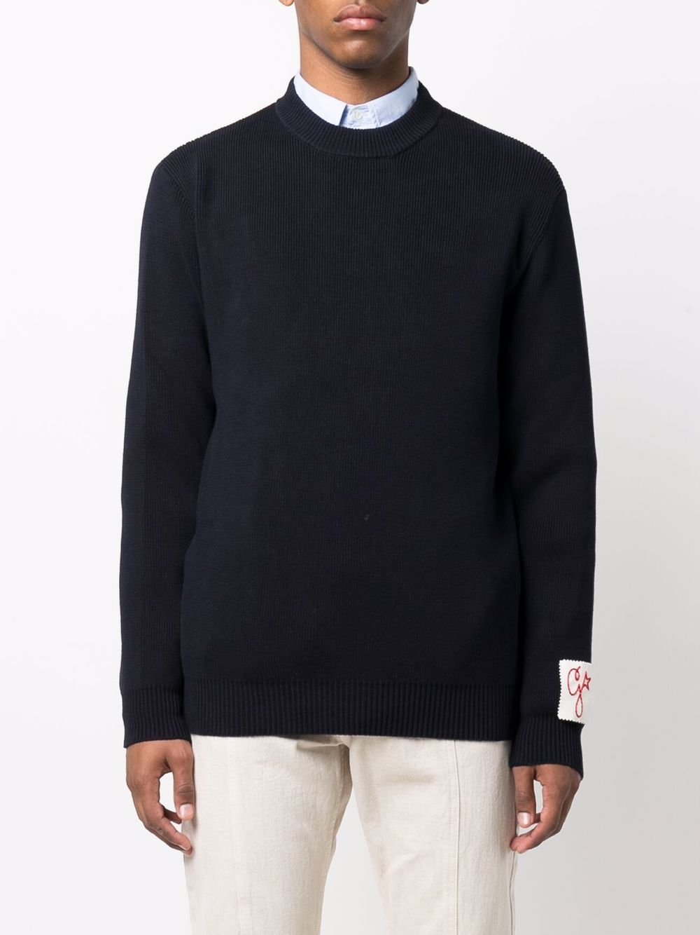 Golden Goose Logo Organic Cotton Sweater - Blue