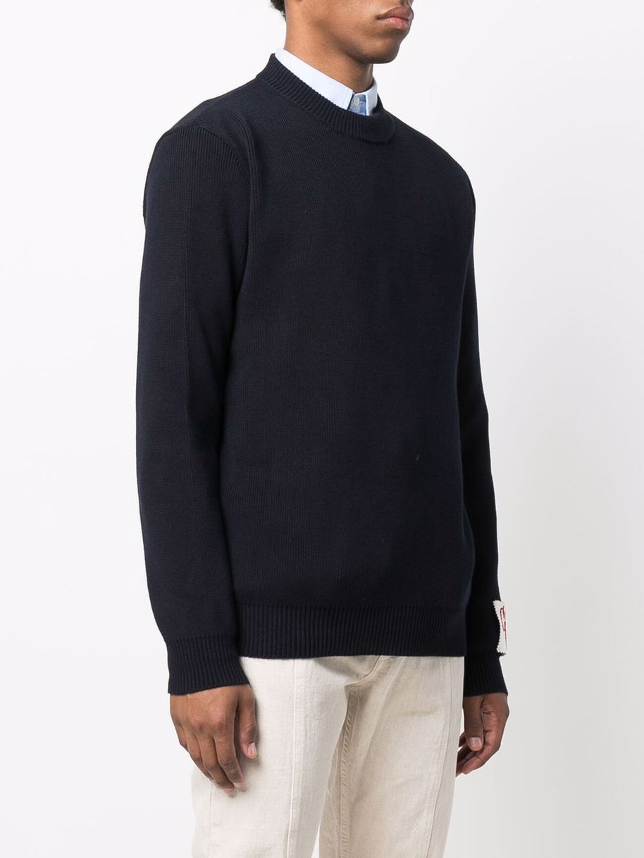 Golden Goose Logo Organic Cotton Sweater - Blue