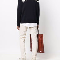 Golden Goose Logo Organic Cotton Sweater - Blue