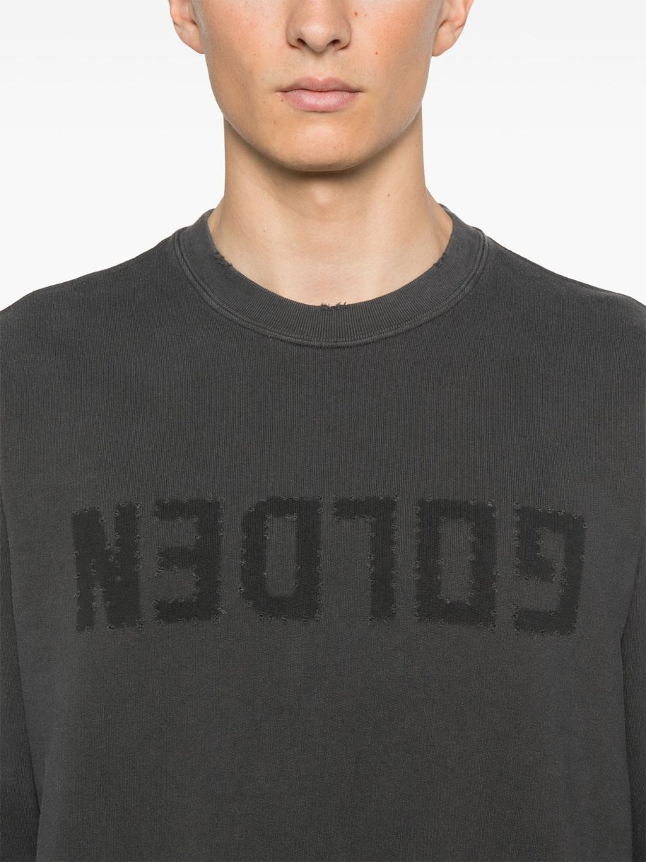 Golden Goose Logo Cotton Sweatshirt - Grey