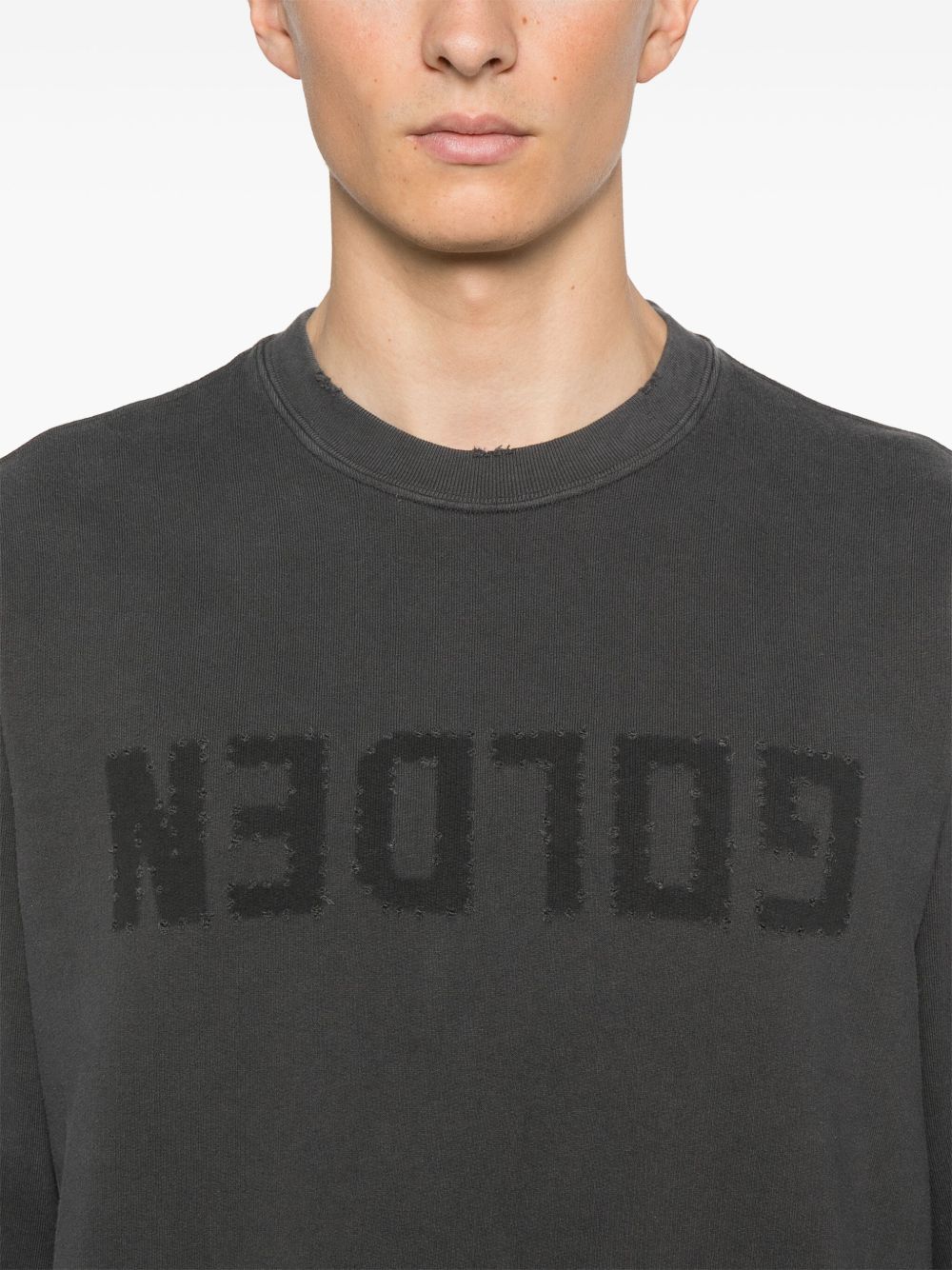 Golden Goose Logo Cotton Sweatshirt - Grey