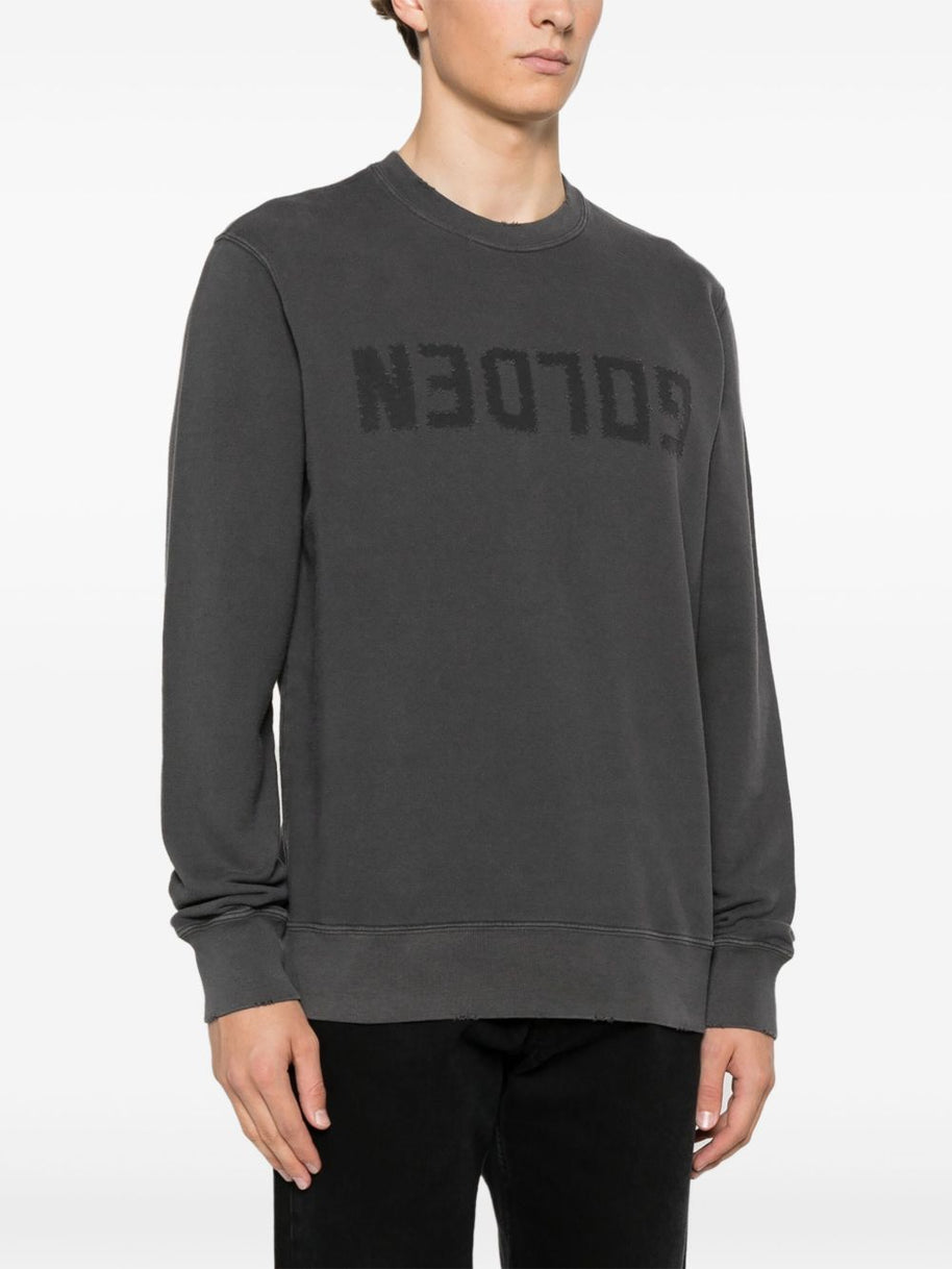 Golden Goose Logo Cotton Sweatshirt - Grey