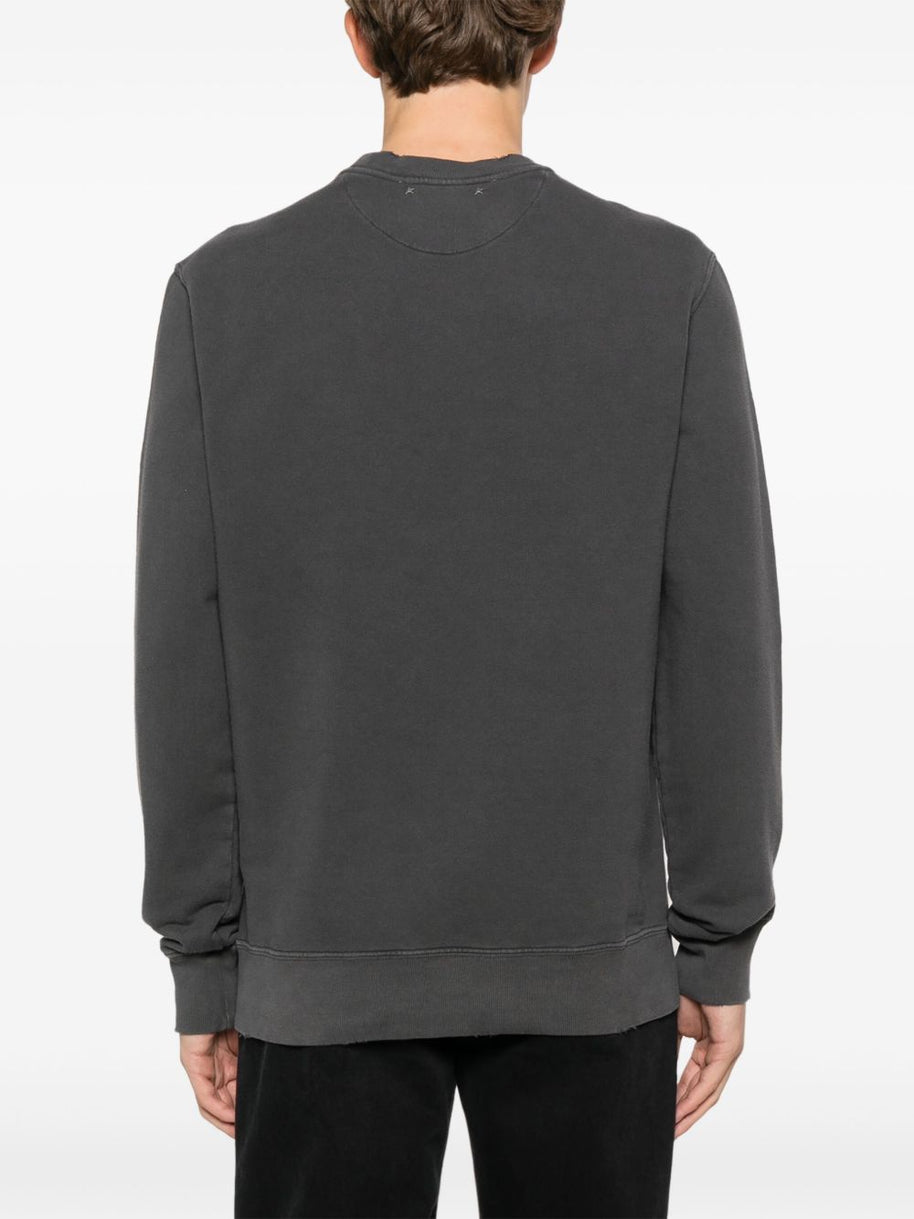 Golden Goose Logo Cotton Sweatshirt - Grey