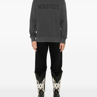 Golden Goose Logo Cotton Sweatshirt - Grey