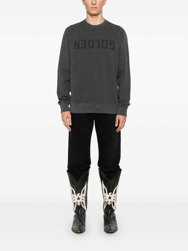 Golden Goose Logo Cotton Sweatshirt - Grey
