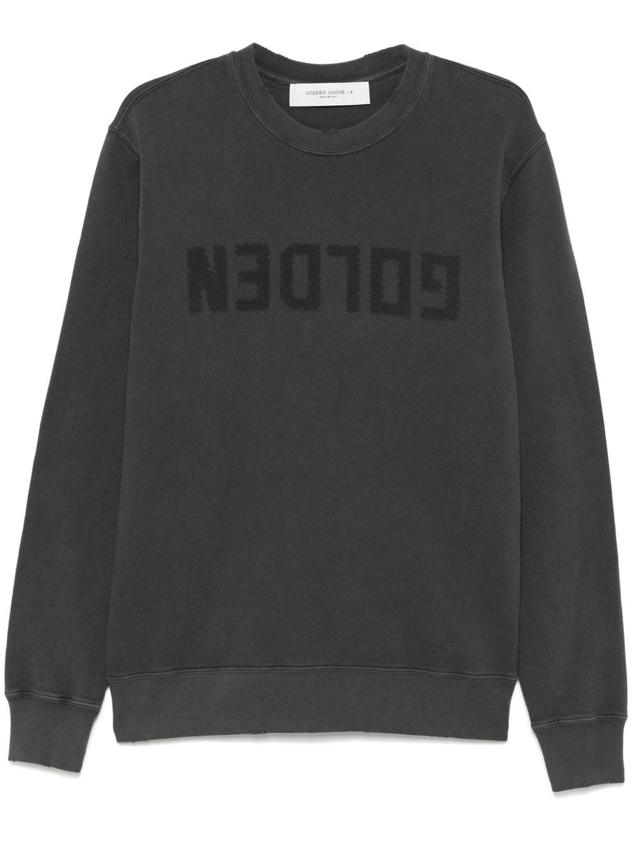 Golden Goose Logo Cotton Sweatshirt - Grey